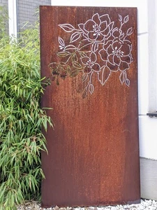 Edelrost Garten Sichtschutzwand Rost Metall 1mm Gartendeko H180*75cm 032160-4 - Bild 1 von 9