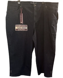 New GLORIA VANDERBILT Jeans Women's Size 24W Blue Amanda Slimming Capris - Picture 1 of 16