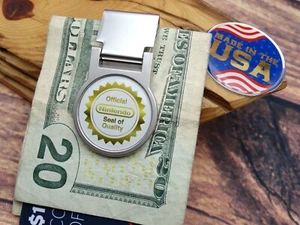 RARE VINTAGE NINTENDO GOLD SEAL ADJUSTABLE LOCKING MONEY CLIP WALLET VIDEO GAME - Picture 1 of 10