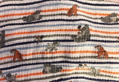 Disney Baby JUNGLE BOOK Adén + Anais Muselina Manta Naranja Azul Rayas J8 Foto 1 de 2