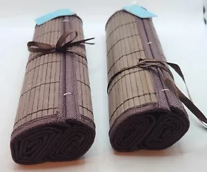 Set of Asian 4 New Bamboo Placements 2 Pack Each, 15.5 x 12 - Picture 1 of 4
