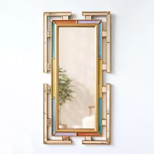 Peruvian Handmade Long Narrow Mirror โ Modern Rectangular Mirror for Wall Decor - Picture 1 of 12