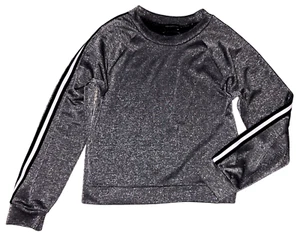 URBAN OUTFITTERS Gray Metallic Long Sleeve Shimmer Oversized Pullover Size L - Picture 1 of 2