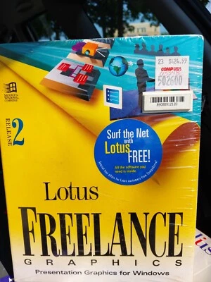 New LOTUS FREELANCE Presentation Graphics  RELEASE 2 Retail Box Vintage 3.5" - Image 1 of 4