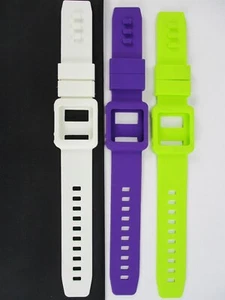 White+Purple+Green Silicone Watch Band Wrist Strap Skin Cover Apple iPod Nano 6 - Picture 1 of 3