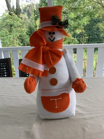 University Of Tennessee Vols 18” Snowman Plush Standing Doll UT Fan Decoration Cover