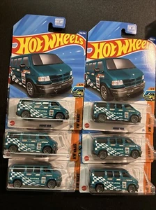 2025 Hot Wheels HW VANS 5/5 #248 DG Dodge Van Dollar General Exclusive Lot of 6 - Picture 1 of 3