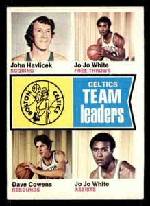 1974 Topps Basketball #82 Celtics Team Leaders NM/MT *d7