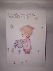Tarjeta de felicitación de colección con sello Betsey Clark ponte bien si los pensamientos fueran flores lo harías - Imagen 1 de 7