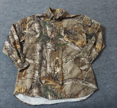 Hobbs Creek Shirt Large Ripstop Button Up Realtree Camouflage Hunting Brush - Image 1 of 4