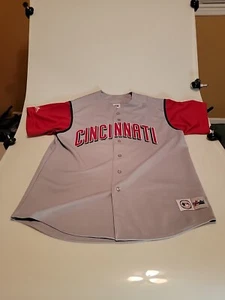 VINTAGE Majestic Cincinnati Reds Ken Griffey Jr #30 Jersey MLB Men's XXL Korea - Picture 1 of 8