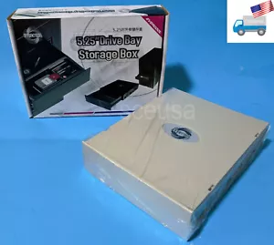 NEW Beige Computer 5.25" Drive Bay Storage Drawer Box Tray for DVD/Blu-Ray disc - Picture 1 of 12