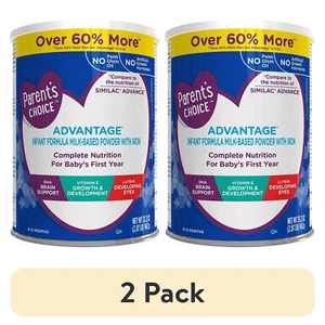 (2 pack) Parent's Choice Advantage Infant Formula Powder, 33.2 oz Canister - Picture 1 of 5