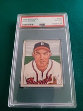 1950 BOWMAN PETE REISER CARD #193 PSA 6 EX-MT FRESHLY GRADED & SLABBED