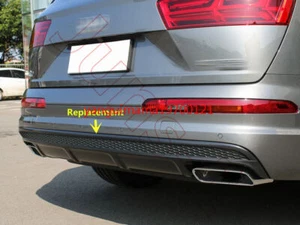For Audi Q7 4MB S-Line 2016-2019 Dark Chrome Rear Bumper Spoiler Molding Trim - Picture 1 of 12