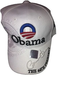 Barack Obama 44TH President US Signature Inaugural Cap Hat White NWT - Picture 1 of 6