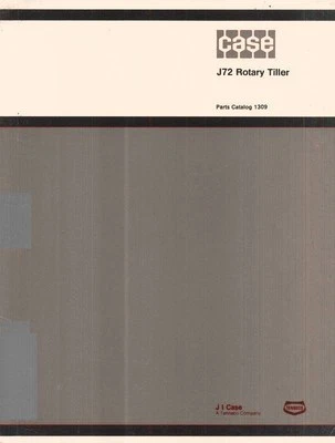 Case J72 J-72 Rotary Tiller 210 Compact Tractor Parts Manual - Image 1 of 3