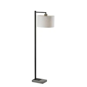 Adesso 5019-01 Devin Floor Lamp 60.75 in. 100W Black/Grey Finish 1 Modern Lamp - Picture 1 of 3