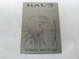 Halo XBOX Trading Card 2007 Topps Jason Hughes Artist Sketch 1/1 Flood - Picture 1 of 2