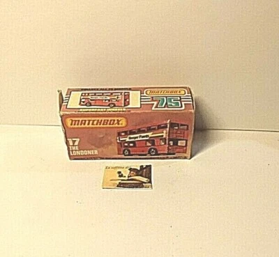  Die-cast Lesney Matchbox London Bus 1981 scala 1:124 L. cm 8 - Immagine 1 di 4