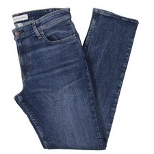 Calvin Klein Jeans Mens Blue Denim Faded Straight Leg Slim Jeans 32/32 BHFO 1972