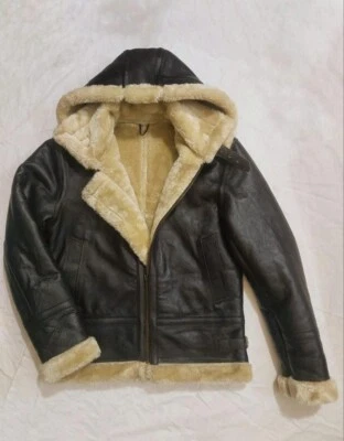 Men's Aviator Real Shearling Flying Bomber Sheepskin Original Leather Jacket - Image 1 of 4
