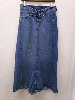 Women's LEVI STRAUSS & CO Long Blue Denim Skirt Size S CG L32 - Image 1 of 4