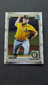 2020 Bowman Chrome 1st Bowman #BCP-38 Gus Varland Athletics RC Rookie Blue Jays - Picture 1 of 2