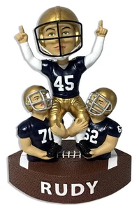 Daniel "Rudy" Ruettiger Notre Dame Fighting Irish Carried Off Field Bobblehead - Picture 1 of 1
