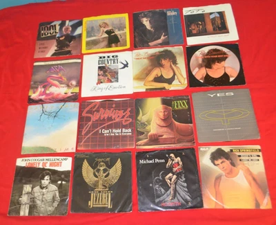 Single 45 Record Picture Sleeve Lot 1980's Rock Billy Idol Toto Asia Pat Benatar - Image 1 of 4