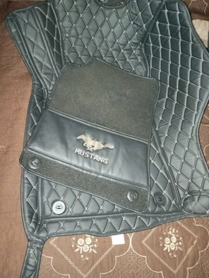 2015/2022 Ford Mustang Leather Floor Mats Full Set - Image 1 of 4
