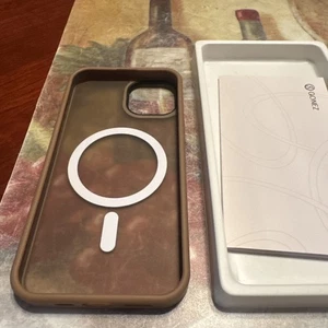 GONEZ für iPhone 14 Hülle, kompatibel mit Magsafe, Farbe braun - Bild 1 von 4