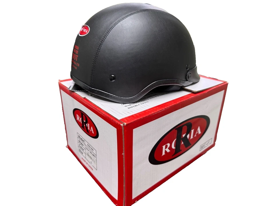 Medio Casco Moto Rodia, RHD102, CUERO Negro, PUNTO, TALLAS: S/XL/XXXL Foto 1 de 1