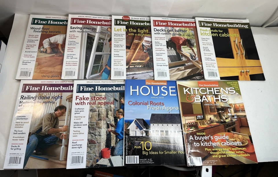 Fine Homebuilding Magazine Lot Of 9: Full Year 2007 Plus 2 Annual Issues - Image 1 of 4