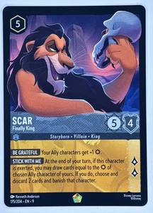 Disney Lorcana Scar Finally King Fabled 175/204 Legendary Non Foil - Picture 1 of 1