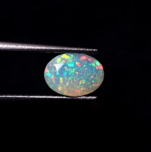 7x5 MM Sparkle Natural AAA Multi Flashy Fire Ethiopian Welo Opal Oval Cut 1 pcs - Picture 1 of 6