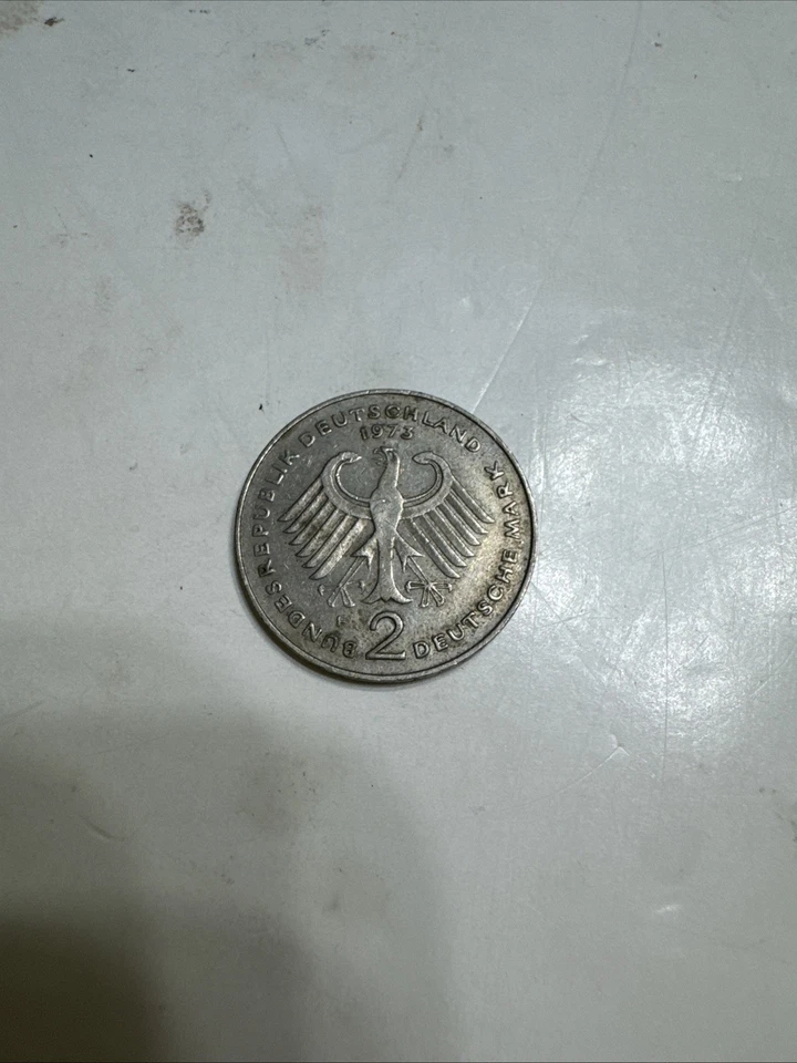 Alemania 1973 2 marcos alemanes circulados, se vende como está Foto 1 de 4