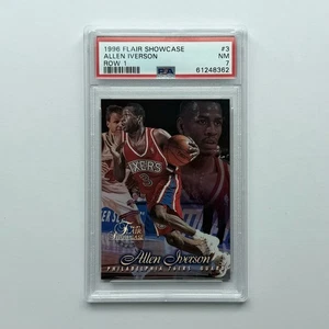 Escaparate Flair 1996-97 Allen Iverson #3 fila 1 RC PSA 7 - Imagen 1 de 2