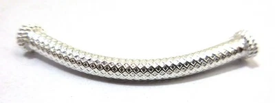 7 Pcs 30X3mm Bali Tube Bead Silver Plated Jewelry Making Tube 705 - Image 1 of 3