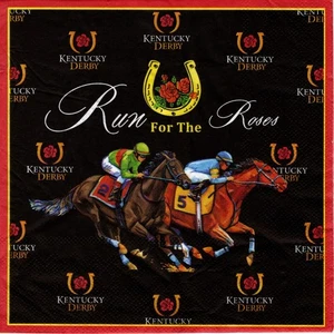 Papierhandtücher Pferd Pferderennen. Servietten Derby Pferderennen USA - Bild 1 von 1