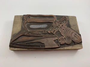 Antique Copper Printing Plate Block Advertising iron - Picture 1 of 6