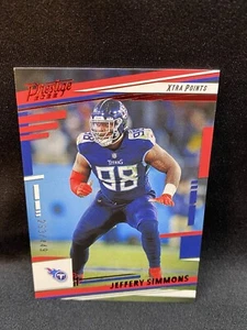 2022 Panini Prestige #289 Jeffery Simmons #/449 Xtra Points Premium Red - Picture 1 of 2