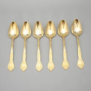 Rogers 6er Set Tafellöffel Stanley Roberts Royalty Elektroplate Gold Besteck - Bild 1 von 7