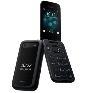 Nokia 2660 4G Flip Phone Dual Sim Free Black Long Battery Life - Afbeelding 1 van 15