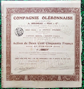 Dépt 17- Château d'Oleron - Rare (500) Cie de Navigation N° 001/500 - 01/01/1912 - Picture 1 of 1