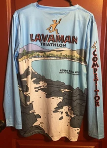 LAVAMAN TRIATHLON COMPETITOR HAWAII DRI TECH SHIRT SIZE LARGE BIG ISLAND - Picture 1 of 7
