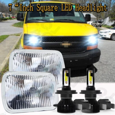 "Par de faros LED altos/bajos para camioneta de carga Chevy Express 1500 2500 3500 7x6 5x7"" pulgadas" Foto 1 de 4