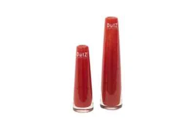 Dutz Vasen SOLIFLEUR, H 15 cm oder H21 cm D 5 cm, Farbe Rot, Glas mundgeblasen - Bild 1 von 2