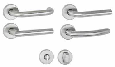 Edelstahl Türgriff Türdrücker Türklinke Türbeschlag Drückergarnitur BAD / WC - Bild 1 von 4