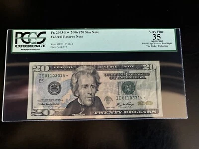 DBR 2006 $20 FRN Richmond STAR Fr. 2093-E* PCGS App 35 Serial IE01103314* - Image 1 of 2